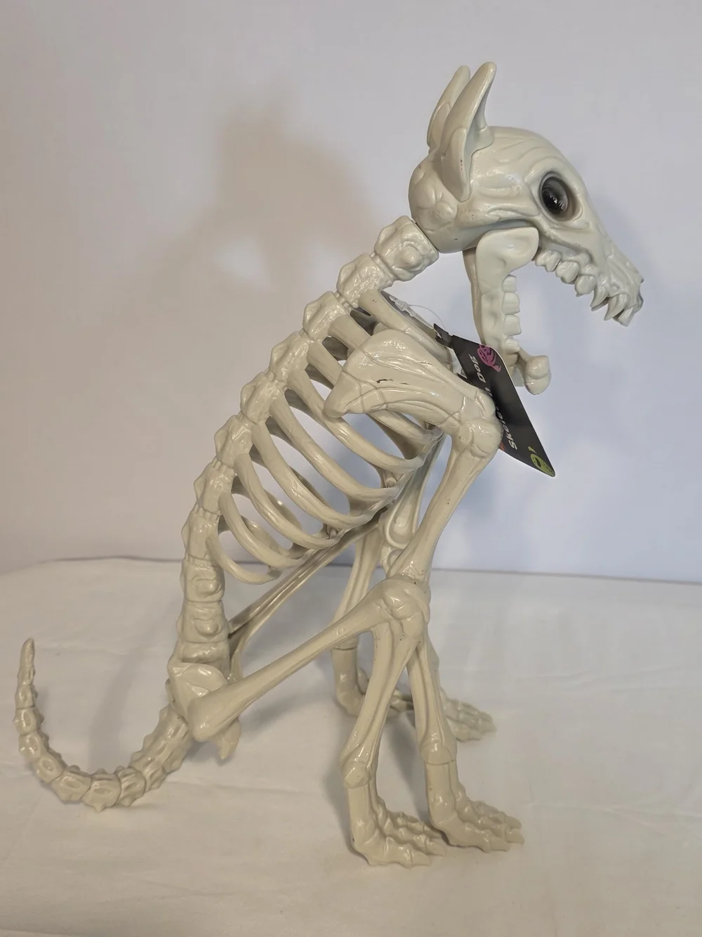 NEW Halloween Lot Of 3 Animal Skeleton Figures Decorations Dog Cat Rat Creepy